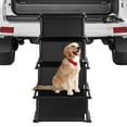 thumbnail image 4 of Foldable Dog Steps Portable Puppy Stairs 4 Steps Dog Stair Supports up to 176 Lb Wide Dog Ramp for Small Medium Large Dogs Cats, 4 of 9