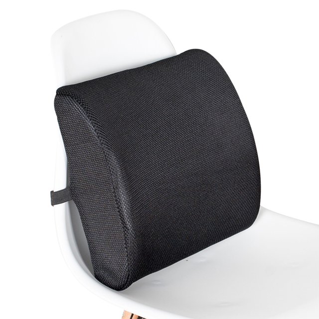 Almohada de apoyo lumbar para silla de oficina y asiento de coche, espuma viscoelástica equilibrada