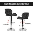 thumbnail image 4 of ARTETHYS Bar Chairs Set of 2 PU Leather Barstools Adjustable Height Swivel 360 Degrees Black, 4 of 16