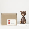 thumbnail image 5 of Nordic Wooden Brown Bear Crafts, Family Gifts, Home Decorative Figurines, Nordic Design, 5 of 6