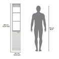 thumbnail image 5 of Linen Closet Storage Cabinet, 1 Door Cabinet, 6 Adjustable Shelves, Modern White Finish, 5 of 8