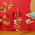 thumbnail image 1 of WIFKLSIIPG Exquisite Chinese Dragon Keychain High Grade Metal with Glistening Pearls and High End, 1 of 5