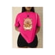 thumbnail image 1 of Playera Blusa De Capybara Comiendo Pretzel Ropa Divertida Para Mujer Capibara Color Fucsia Talla Mediana Marca Emil SaEs, 1 of 4
