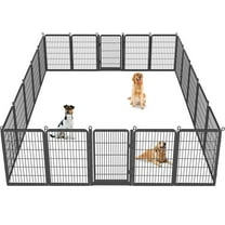 Jhsomdr Heavy Duty Dog Playpen 14 Panels 40"Height x 27"Width Dog Fence Exercise Pen with Doors Pet Puppy Outdoor Playpen Pen for RV, Camping, Yard