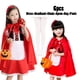 thumbnail image 3 of Disfraz de Caperucita Roja de Halloween para niña con capa, vestido de princesa, traje de cuento de hadas para actuación de Navidad para niños, 3 of 5