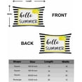 thumbnail image 6 of 2 Packs Decorative Cotton Throw Pillow Covers, Black White Stripe Hello Summer Lemon Fruits 12 x 20 Inch Rectangle Reversible Soft Cushion Case for Couch Bedroom Sofa Living Room Chair Car, 6 of 6