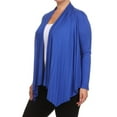 thumbnail image 3 of Women's Plus Size Soft Casual Drape Open Front Cardigan Long Sleeve, 3 of 4