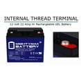 thumbnail image 5 of 12V 22AH GEL Battery Replacement for Merits MP3-Junior, 5 of 8