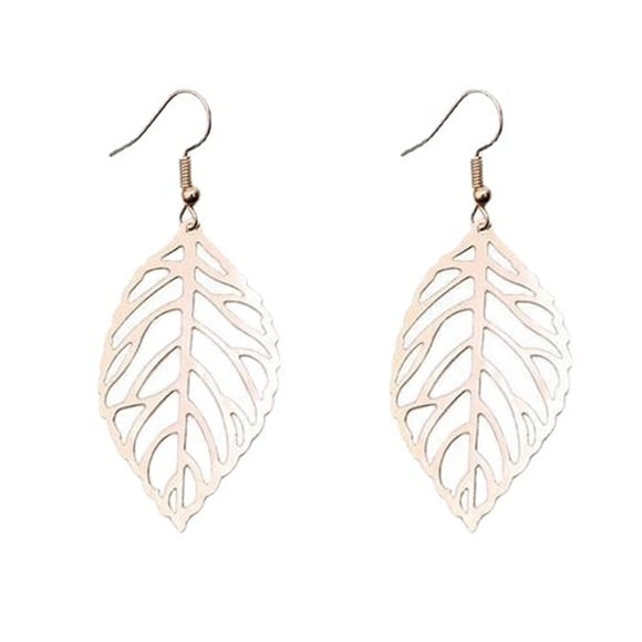 LYMAYTER Leaf Pendant Earrings Hollow Leaf Dangle Drop Earrings - Bohemian, as Gift