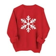 thumbnail image 5 of Cadancy Holiday Tops for Women Christmas Snowflake Crew Neck Long Sleeve Pullover Sweatshirts Festival Holiday Winter Funny Shirts Casual Loose Xmas Outfits 2025, 5 of 5