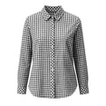thumbnail image 4 of GUACER Womens Long Sleeve Blouses Gingham Collared Button Down Shirts Loose Casual Fall Tops, 4 of 7