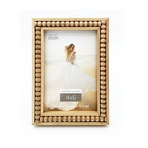 Expressions 4" x 6" Natural Beaded Frame by Studio Decor