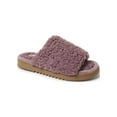thumbnail image 2 of Dearfoams Cozy Comfort Women's Teddy Pile Open Toe Scuff Slippers, 2 of 7