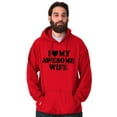 thumbnail image 5 of I Love My Awesome Wife Cute Husband Men Big & Tall Graphic Hoodie Brisco Brands 5X, 5 of 6