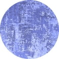 thumbnail image 1 of Ahgly Company Machine Washable Indoor Round Oriental Blue Industrial Area Rugs, 5' Round, 1 of 4
