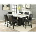 thumbnail image 2 of Camila Marble Top Rectangular 7-Piece Counter Height Dining Set - Black, 2 of 3