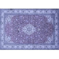 thumbnail image 1 of Ahgly Company Machine Washable Indoor Rectangle Medallion Blue Traditional Area Rugs, 7' x 10', 1 of 4