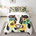 thumbnail image 2 of YST 7Pcs Western Cow Comforter Set, Full Size, Cow Print Sunflower Decor, Polyester, Bed in a Bag, 2 of 5