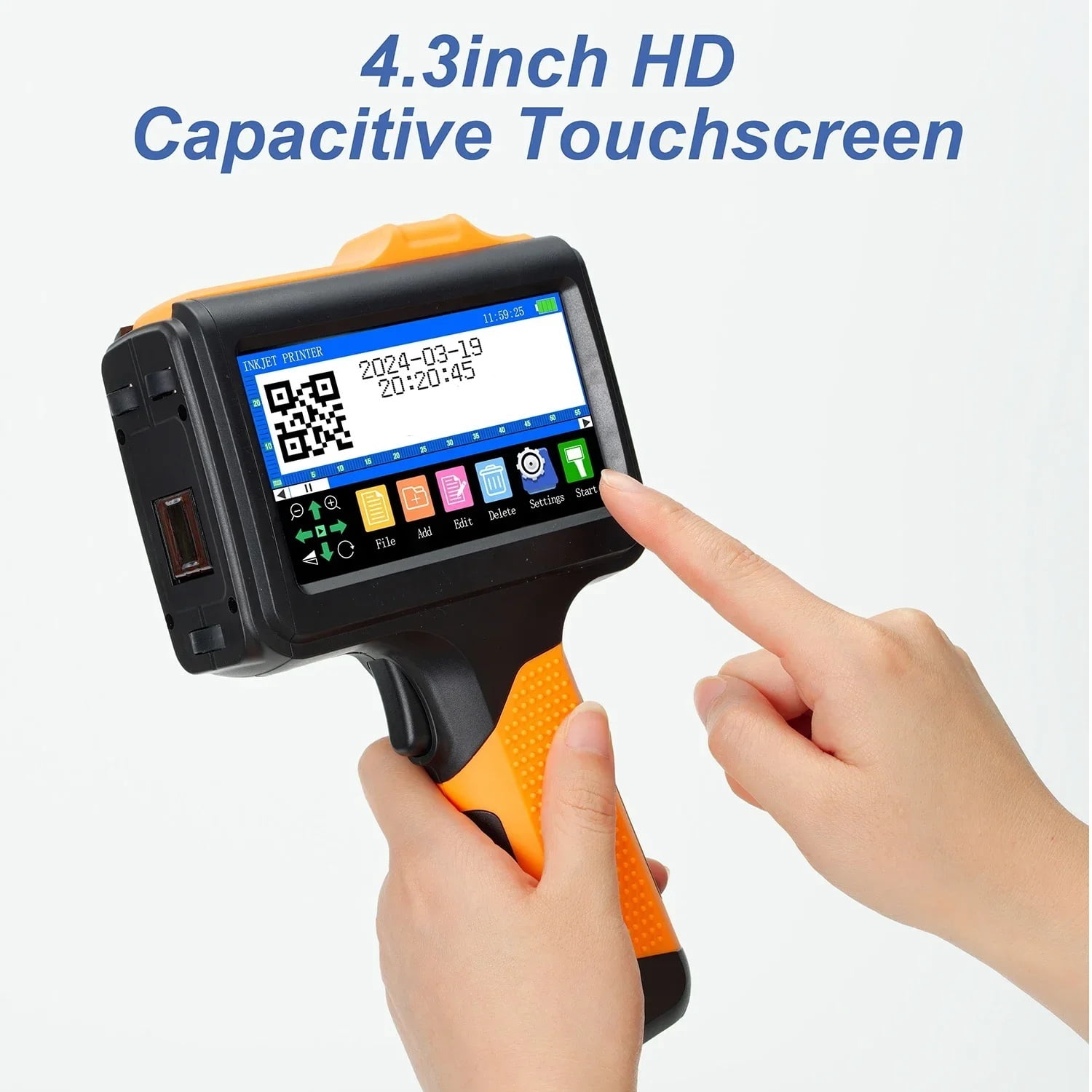 12.7mm Multi-Languages Printer Text QR Barcode Batch Number Logo Date Label Printer Handheld ,Fast-Drying Ink with Crisp Output