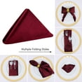 thumbnail image 2 of Your Chair Covers - 10 Pack, Burgundy 20 inch Velvet Napkins for Restaurants, Weddings, Dinner or Birthday Parties, 2 of 4