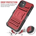 thumbnail image 2 of IBAOLEA pour iPhone 11 Étui, IBAOLEA [Armure de Chevalier] Étui Robuste Tout-Terrain Étui Résilient [Clip Ceinture Pivotant][Support] Étui Combo pour iPhone 11 [Gris] Rouge/, 2 of 7