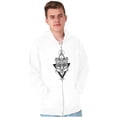 thumbnail image 5 of Wolf Pack Triangle Symbol Spirit Animal Zip Up Hoodie Men's Women's Brisco Brands X, 5 of 6