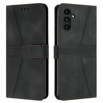for Samsung Galaxy A36 5G Wallet Flip Case with 2 Lanyard, Vintage Premium PU Leather Card Slots Kickstand Magnetic 360 Protection Case Cover for Samsung Galaxy A36 5G Men Women, Black