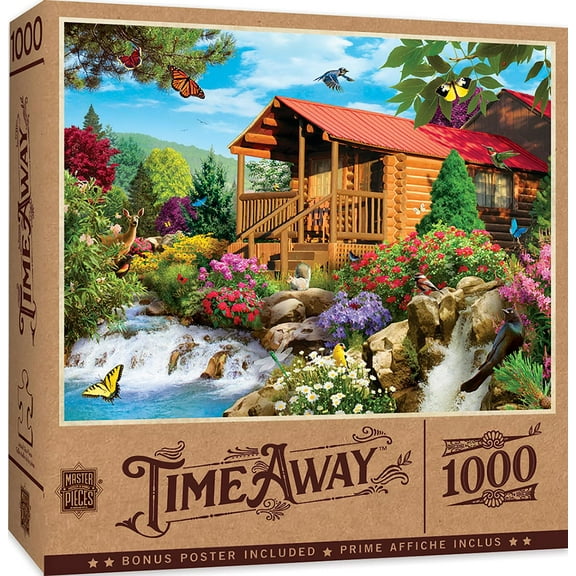 MasterPieces 1000 Piece Jigsaw Puzzle - Cascading Cabin - 19.25"x26.75"