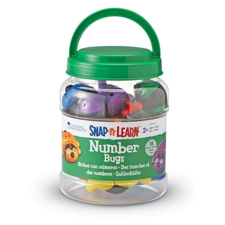 Learning Resources Snap-n-Learn Number Bugs, 18 Pieces, Ages 2+