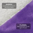 thumbnail image 3 of Sherpa Fleece Throw Blanket, Throw Size Soft Fuzzy Throw Blankets, Purple Warm Blanket, Cozy Fluffy Comfy for Sofa, Couch, Bed, Camping, Travel, 50" x 60", 3 of 8