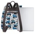 thumbnail image 3 of Disketp Blue Excavator Mochila de Cuero para Mujer, Bolso de Espalda Antirrobo con Estilo para Viaje, Trabajo y Uso Diario, 3 of 4