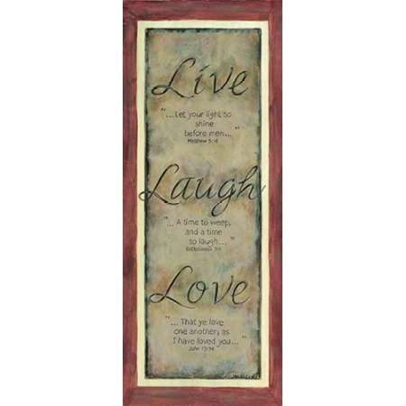 Live Laugh Love Canvas Art Karen Tribbet 24 X 48 Walmart Com