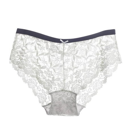 50% Off Clear! Women s Fashion Sexy Transparent Low Waist Pants Panties Thong Lace Green L