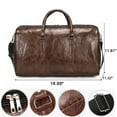 thumbnail image 4 of POINTERTECK Weekender Overnight Bag Waterproof Travel Duffel Bag Leather Carry On Bag Blue, 4 of 6