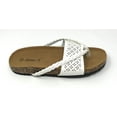 thumbnail image 4 of Victoria K Women's Laser Cut Out With Braided Thong Cork Sandals, 4 of 5