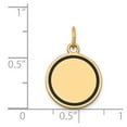 thumbnail image 2 of 15mm 14k With Enamel .027 Gauge Circular Engravable Disc Charm - 1.5 Grams, 2 of 2