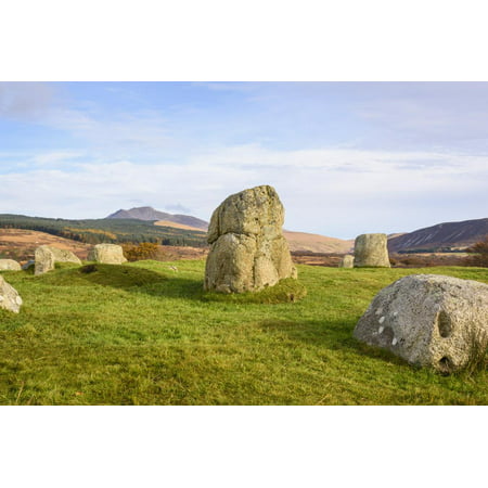 Fingals Cauldron, Machrie Moor stone circles, Isle of Arran, North Ayrshire, Scotland, United Kingd Print Wall Art By Gary