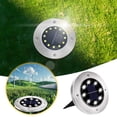 thumbnail image 1 of 1 Pack Solar Garden Lights Outdoor - 8 LED Solar Ground Lights, Waterproof In-Ground Landscape Lighting for Pathway, Lawn, Patio, Yard, and Walkway, 1 of 6