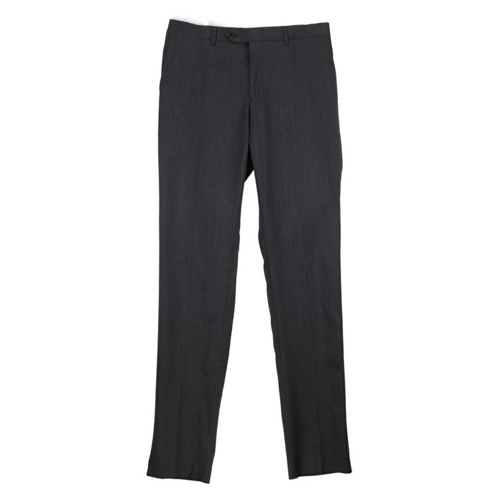 Trussini Men's Grey Wool Dress Pants - 46 - Walmart.com - Walmart.com