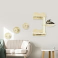 thumbnail image 2 of PawHut 4Pcs Cat Wall Shelf with Scratching Posts, Hammock, Platforms, Steps, 2 of 10