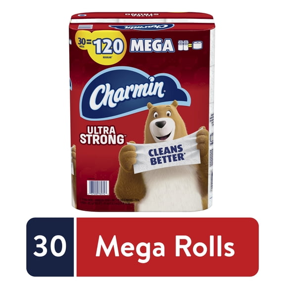 Charmin Ultra Strong Toilet Paper, 30 Mega Rolls