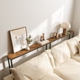 thumbnail image 2 of HOOBRO 5.9" Skinny Console Table with Charging Station, 78.7" Narrow Sofa Table with Power Outlets, Long Behind Couch Table, Slim Entryway for Hallway, Living Room, Rustic Brown, 2 of 10