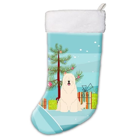 Merry Christmas Tree South Russian Sheepdog Christmas Stocking