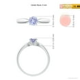thumbnail image 6 of ANGARA Natural Solitaire Round Tanzanite Tapered Shank Ring in 925 Sterling Silver for Women (Size-5mm) | December Birthstone, Birthday, Anniversary, Jewelry Gift for Women | Natural Tanzanite Ring, 6 of 10