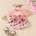 thumbnail image 2 of Coerni Baby Girl Boho Lace Romper Dress Toddler Floral Lace Long Sleeve Jumpsuit Bodysuit Princess Summer Outfit 2pcs, 2 of 4