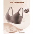 thumbnail image 6 of INNERSY Women's Nursing Bras for Breastfeeding Maternity Bra for Pregnancy Seamless Bralette(M,Mocha Brown), 6 of 9
