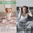 thumbnail image 5 of Luxury  Tencel & Viscose from  Cooling Sheet Set,Silky Soft Lyocell Sheets with Deep Pocket,  & Breathable Bedding with Pillowcases (Sand, ), 5 of 6