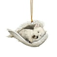 thumbnail image 5 of Dserhfy Dog Sleeping in Angel Wings Ornament, 2D Hanging Charm Pet Memorial Keepsake for Christmas Tree Car Interior Accessories, 5 of 8