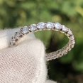 thumbnail image 4 of 1 1/2 Carat Ct VS Lab Grown Diamond Eternity U Band Wedding Ring Genuine Real Round Created in 14K White Gold for Women and Men Golds, 4 of 5