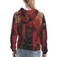 thumbnail image 7 of Lsque Vintage Rose Scepter Skull Pattern Casual Women's Hoodie,Hooded Sweatshirt with Kangaroo Pocket,Pullover Hoodie with Eye-catching Drawstrings-X-Large, 7 of 7